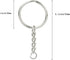 50PCS Split Key Ring with Chain 1 inch and Jump Rings, Silver Color Metal Split Key Chain Ring Parts with Open Jump Ring and Connector....