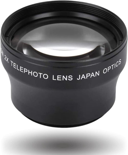 2X Telephoto Lens, Magnification HD Converter Lens for 37mm Mount Camera, Doubles Camera Zoom Default...