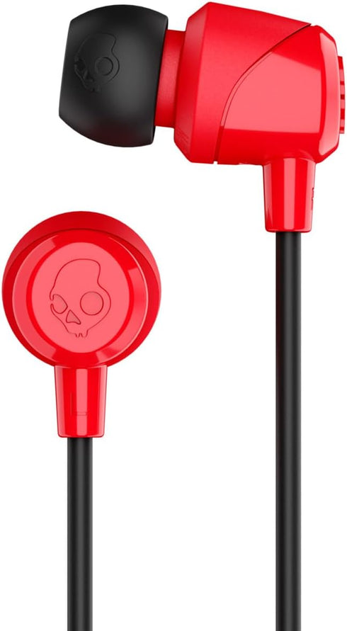 Skullcandy Jib Wired Earbuds with 3.5mm Plug, Noise Isolating Fit, Built-In Microphone Call and Track Control, Convenient for Travel - Red...