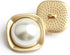 10pcs Round Pearl Buttons with Shank for Sewing Gold Button Crafts for Clothes Shirts Suits Coats Sweaters Wedding Dress Clothing Decorations (Squ...