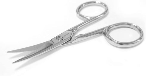 JARVISTAR Small Embroidery Curved Scissors, 4” Forged Stainless Steel Detail Craft Yarn Scissors, Pointed Tip Sharp Metal Precision Little Scissor...