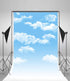 AOFOTO 3x5ft Blue Sky Backdrops White Clouds Photo Shoot Background Photography Studio Props Digital Video Drop Baby Infant Kid Newborn Toddler Ar...