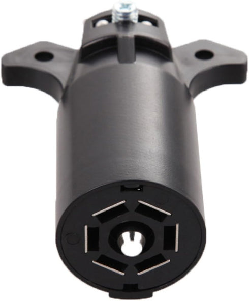 NEW SUN Ultimate 7-Way Trailer Adapter Plug, 7-Pin RV Flat Blade Siliver Cooper Connector, Weatherproof & Anti-Rust for Towing Wiring Solution, Tr...