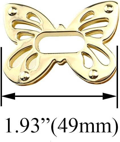 HAHIYO Butterfly Twist Purse Closure Turn Locks Clip Clasp Easy Install with Online Instructions Picture for Wallet Briefcase 1.93 Inch Length Met...