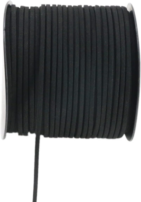 Black Faux Leather Cord for Jewelry Making 100 Yards 2.6mm Thin Suede String Rope for Bracelet DIY Crafting Cord for Necklace-Dream Catcher Suppli...