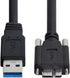 cablecc USB 3.0 A Type Cable Male to Micro USB 3.0 B Male with Mount Panel Screws for Hard Disk Mobile Phone 3M...