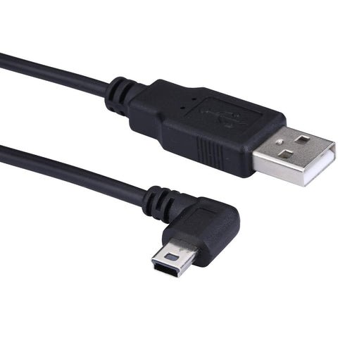3M USB A to Mini B USB Cable 90 Degree Left Angle Data Sync Charge Cord with 5 pcs Wiring Clips for Nextbase Dash Cam Car GPS Navigator DVR Digita...