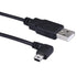 3M USB A to Mini B USB Cable 90 Degree Left Angle Data Sync Charge Cord with 5 pcs Wiring Clips for Nextbase Dash Cam Car GPS Navigator DVR Digita...