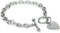 Stainless Steel Trendy Cable Chain Bracelet with Heart Charm and Toggle Clasp Closure, High Polished Finished, 7.5"...