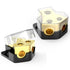 Distribution Block Car Audio, 2 Way 0/2/4 Gauge in 4/8/10 Gauge Out Amp Power Distribution Block Car Audio Splitter for Vehicles Boats 2PCS......