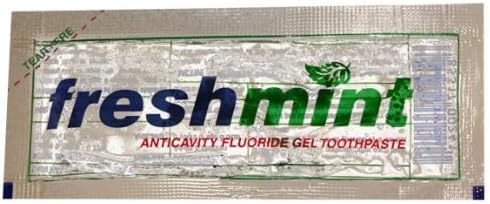 Freshmint Single Use Clear Gel Toothpaste Packets, 144 Pack...