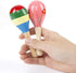Sansheng 6 PCS Mini Fiesta Wooden Maracas Toys, Wooden Maracas Festival Painting, Wooden Carnival Maracas (Random Colors)...
