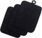 Anyi Cotton Pot Holders with Pocket, Heat Resistant Black Counter Table Hot Pads for Kitchen...