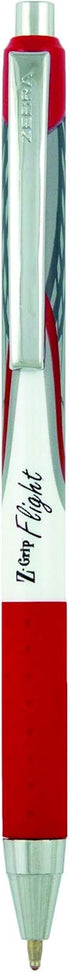 Zebra Pen Z-Grip Flight Retractable Ballpoint Pen, Bold Point, 1.2mm, Red Ink, 12-Count...
