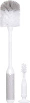 Ubbi Baby Bottle Brush Set, Bottle Brush and Nipple Brush, Baby Cleaning Essentials, Gray...