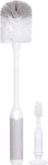 Ubbi Baby Bottle Brush Set, Bottle Brush and Nipple Brush, Baby Cleaning Essentials, Gray...