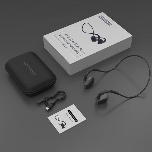 Open Ear Sport Headphones Wireless, Air Conduction Headphones Bluethooth 5.3 IPX6 Waterproof Headset with Mic, Lightweight Headphone for Running, ...