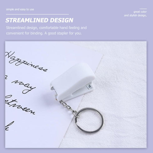 Heavy Duty Keychain 5 Pieces Mini Stapler, Tiny Office Stapler Small Keychain Staplers Hand Staplers Portable Desktop Stapler for Office Stapler D...