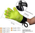 GEEKHOM Grilling Gloves, Heat Resistant Gloves BBQ Kitchen Silicone Oven Mitts, Long Waterproof Non-slip Potholder for Barbecue, Cooking, Baking(G...