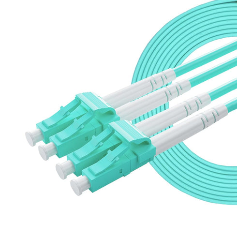 Fiber SFP Cable LC to LC OM3 10Gb/Gigabit-850nm Multi-Mode Dual Core Jumper Duplex Fiber Optic Cable Module Soft for Transceiver,Test Equipment,Co...