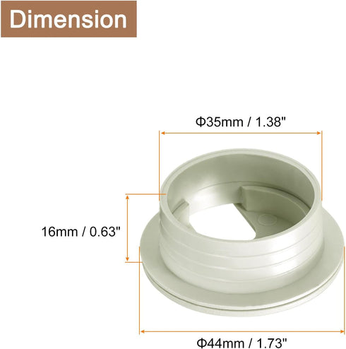 uxcell 2Pcs Cable Hole Cover, 1.38Inch/35mm ABS Desk Cable Wire Cord Grommet Hole Cover for Office Computer Desk Wire Organizer, Gray...