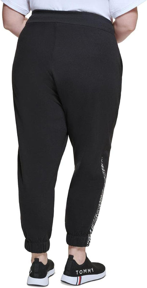 Tommy Hilfiger Sport Womens Plus Fitness Running Jogger Pants Black 0X...