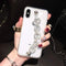 BONITEC Jesiya for iPhone Xs Max Case Clear Bracelet 3D Glitter Sparkle Bling Strap Luxury Shiny Crystal Rhinestone Diamond Silver Chain Protectiv...