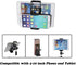 4-10 inch Phone and Tablet Tripod Mount, with 1/4 inch Screw Thread, for iPhone X 8 7 6 iPad Samsung Galaxy Tablet Selfie Stick Smartphone, Adjust...