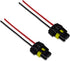 2PC 9005 9006 HB3 HB4 Female Adapter Wiring Harness Sockets,Headlight Wire Connector,Fog Lights Connector,Universal Car Waterproof Plugs(Black)...