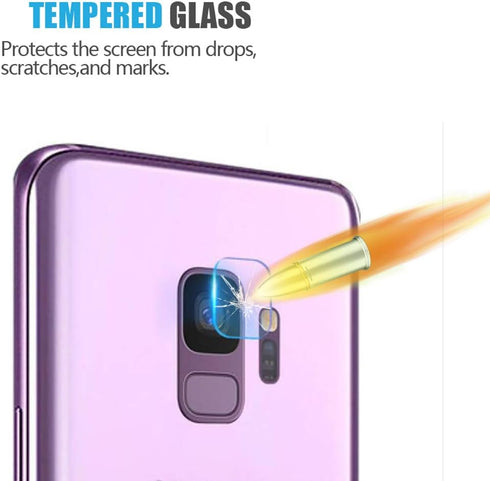 AKWOX (4 Pack) Compatible Samsung Galaxy S9 Camera Lens Protector, Ultra Thin 0.2mm 9H Hard Tempered Glass Camera Lens Protector For Samsung Galax...
