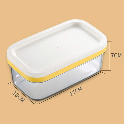 Butter Dish with Lid, Plastic Rectangle Butter Keeper with Cutter for Easy Cutting and Storage, Butter Container Butter Box Case for Countertop or...