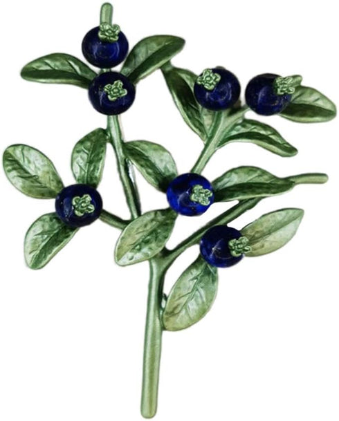 Holibanna Enamel Pin Floral Brooches Retro Blueberry Branch Enamel Lapel Pin Women Breastpin Collar Pin Corsages Scarf Badges Costume Jewelry for ...