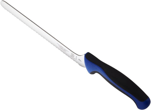Mercer Culinary Millennia Colors 8-Inch Offset Wavy Edge Bread Knife, Blue...