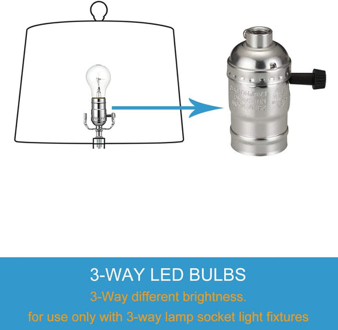 3 Way Light Bulbs, 3 Way led Light Bulbs 50 100 150 Watt Equivalent Standard A21,Perfect for Home Lighting Natural White 4000K, 500 1600 2200 Lume...