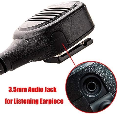 VMUKSAN TYT IP54 Rainproof Shoulder Remote Speaker Mic for MD-380/UV380 UV8000D/E,Baofeng,AnyTone,Kenwood DMR/Analog Ham Radio with Acoustic Tube ...