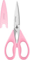 iBayam Kitchen Scissors All Purpose Kitchen Shears 8.5" Cooking Scissors with Sheath, Pink Kitchen Accessories, Household Appliances Home Essentia...