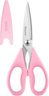 iBayam Kitchen Scissors All Purpose Kitchen Shears 8.5" Cooking Scissors with Sheath, Pink Kitchen Accessories, Household Appliances Home Essentia...