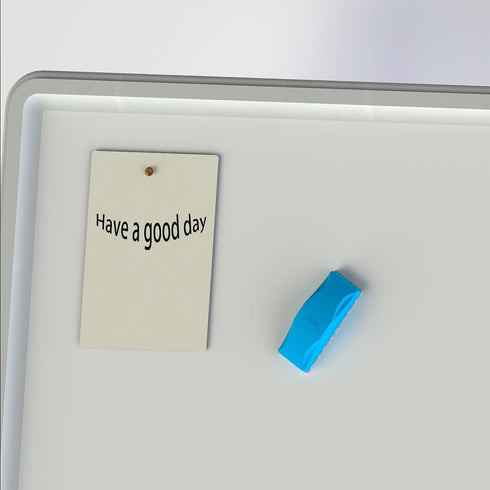 Magnetic Dry Eraser, Whiteboard Eraser, Glass Board Eraser(Blue),10 Changable Felt Pads Included, for Classroom, Home Education and Office...