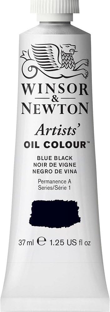 Winsor & Newton Artists' Oil Color, 37ml (1.25 oz) Tube, Blue Black...