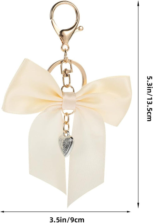 Bow Keychain Ribbon Keychain Charm Bowknot Keyring Bowknot Keychains Bow Bag Charm Decorative Purse Charms for Women...