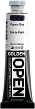 OPEN Slow-Drying Acrylics by GOLDEN, Payne's Gray, 2 fl oz. tube, Professional Acrylic Paint, Semi-Opaque...