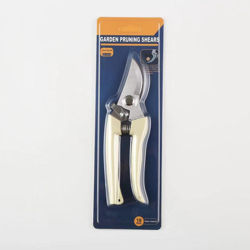 Garden Scissors for Flowers and Fruits, Transplant scissors, Bonsai and Fruits Picking, Tree Pruning (Curved), White...