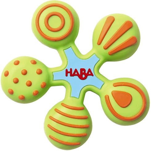 HABA Silicone Teethers for Babies 6-18 Months - Star Design Silicone Teether Ring and Grasping Toy for Safe Sensory Development - Dishwasher Safe ...