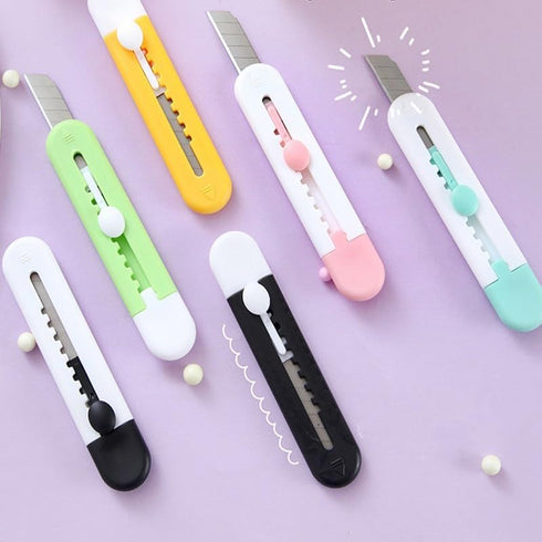 8 pcs Mini Cute Box Cutter Retractable Utility Knife Cardboard Box Package Opener Cutter,Small Box Opening Paper Cutting DIY Crafts,Aesthetic Box ...