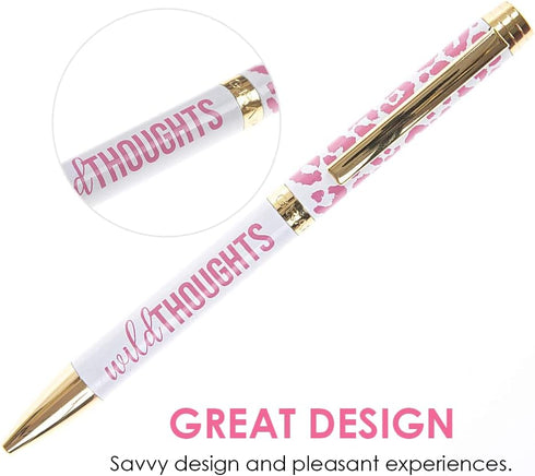 Graphique Cheetah Fashion Pen - 5.5" Ballpoint Pen with Refillable Black Ink, Twist-Top Pen, Makes a Beautiful and Unique Gift...