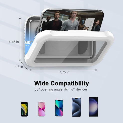 Shower Phone Holder Waterproof,480° Rotating Wall Phone Holder Mount with HD Touch Screen Guardian Phone up to 7 inch for iPhone 15 14 13 12 Pro 1...