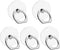 Cell Phone Ring Holder Stand 5 Pack, Transparent Phone Ring Holder Finger Kickstand 360° Degree Rotation Clear Phone Ring Grip Compatible iPhone C...
