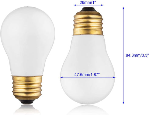 8009 Light Bulb for Refrigerator Oven - 130V 40W Replacement Bulbs for Whirlpool GE Kenmore Frigidaire Amana KitchenAid Refrigerator Freezer - Oven Light Bulb for Whirlpool GE Kenmore Oven - 2PCS