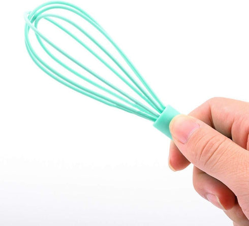 Navy Blue Silicone Whisk, Colorful Mini Silicone Whisks Multifunctional Manual Egg Beater Mixer Bake Tool for Blending Whisking Stirring Cooking K...