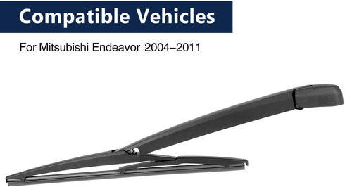 X AUTOHAUX 310mm 12" Car Rear Windshield Wiper Blade Arm Set for Mitsubishi Endeavor 04-11...